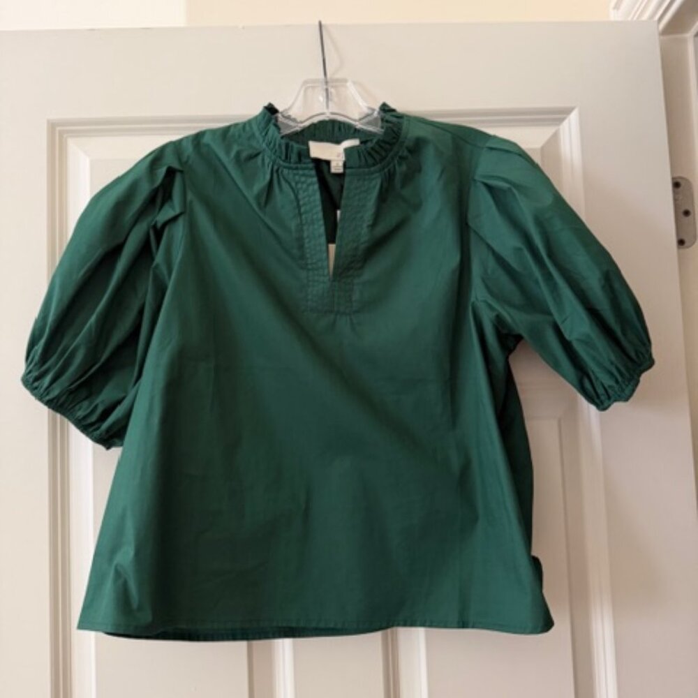 NEW Pinch brand Green Puffed Short Sleeved Blouse Top for Women - Size Small